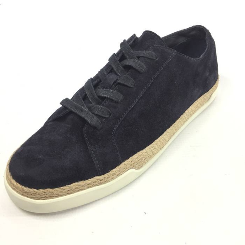 VINCE Women's Grey Suede Espadrille Style Lace Up